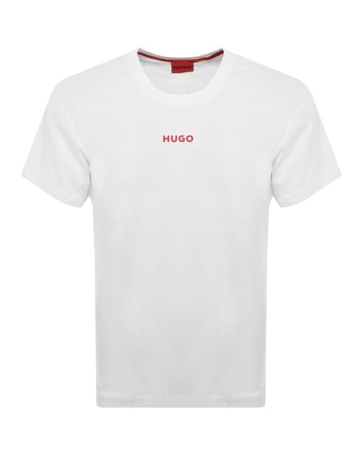 HUGO White Linked T Shirt for men