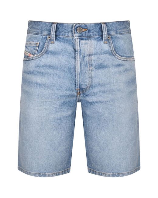 DIESEL Blue Denim Regular Shorts for men
