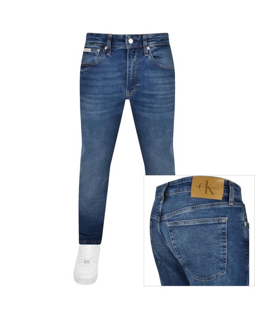 Calvin Klein Blue Jeans Slim Tapered Fit Jeans for men