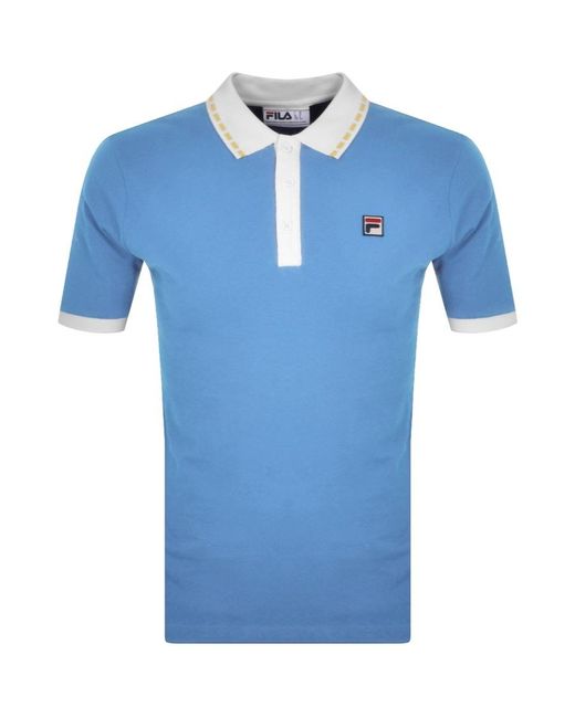 Fila Seb Graphic Polo T Shirt in Blue for Men | Lyst