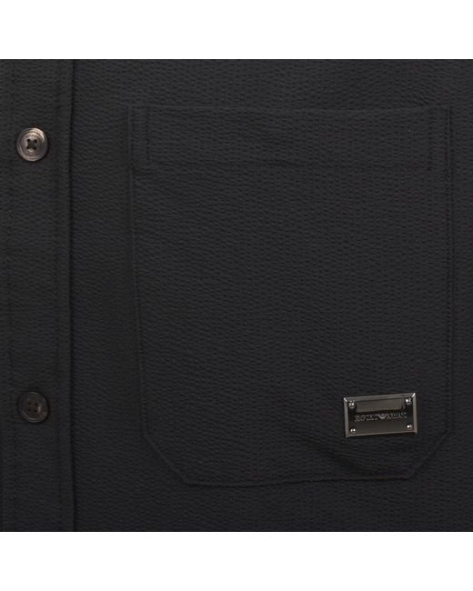 Armani Black Emporio Short Sleeved Shirt for men