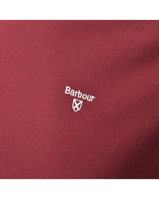 Barbour Red Sports T Shirt for men