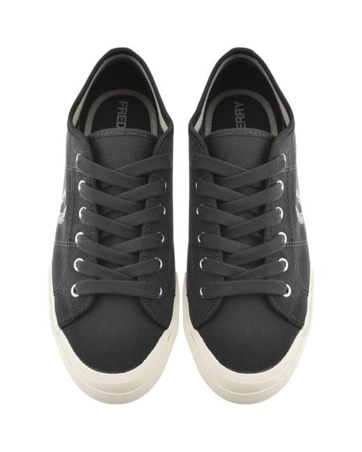 Fred Perry Black B708 Canvas Trainers for men