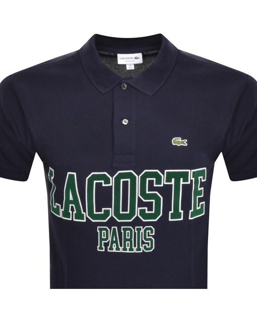 Lacoste Blue Short Sleeve Polo T Shirt for men