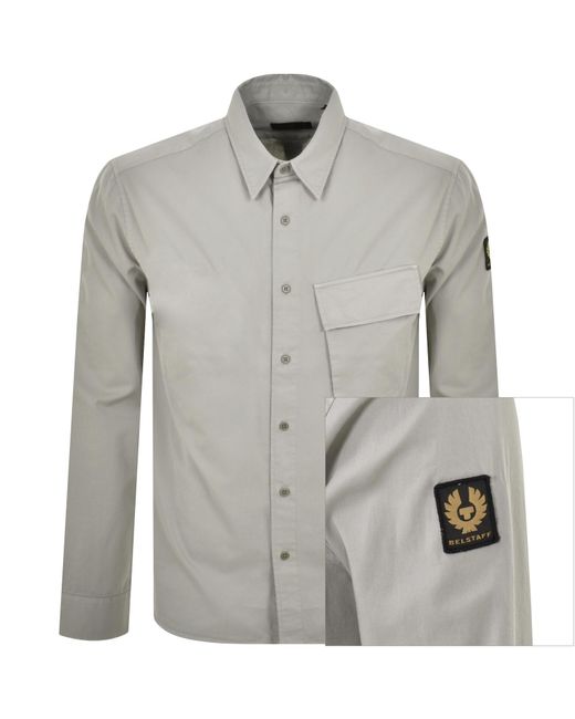 Belstaff Gray Scale Long Sleeved Shirt for men