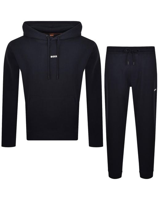 Boss Blue Boss We Small Hood Tracksuit for men