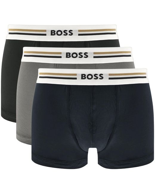 BOSS BUSINESS Blue Boss Underwear 3 Pack Revive Boxers for men