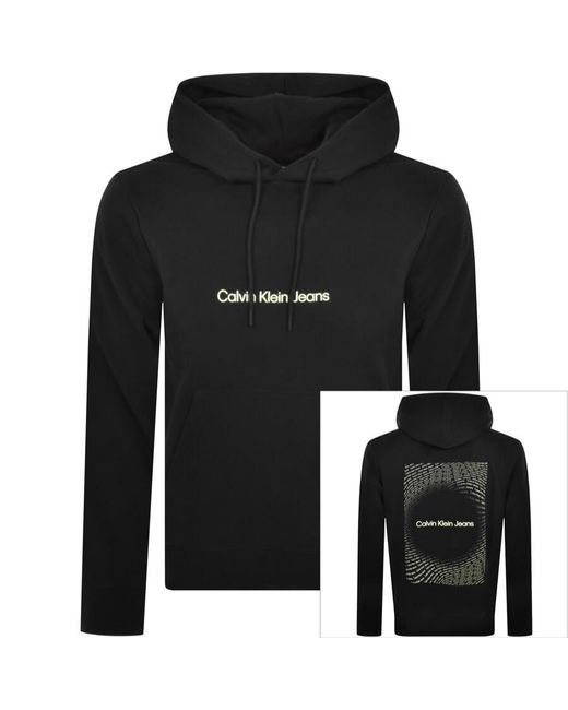 Calvin Klein Black Jeans Logo Hoodie for men