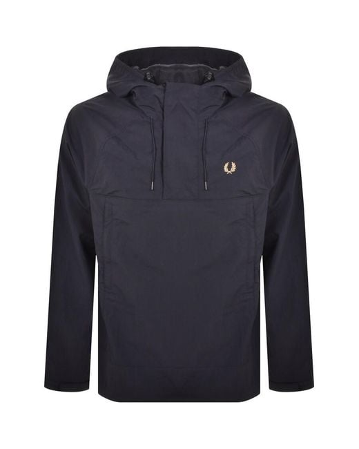 Fred Perry Blue Overhead Shell Jacket for men