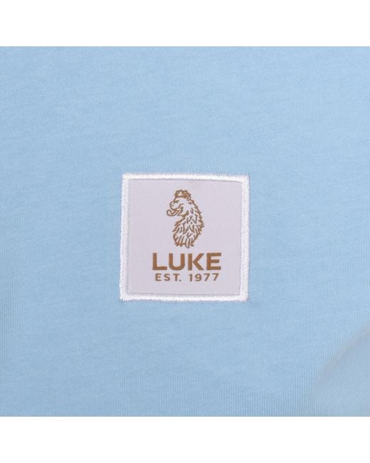 Luke 1977 Blue Laos Patch Polo T Shirt for men