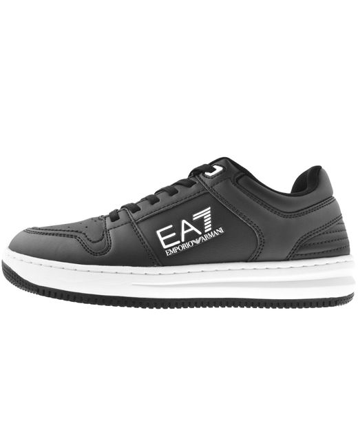 EA7 Black Emporio Armani Logo Trainers for men