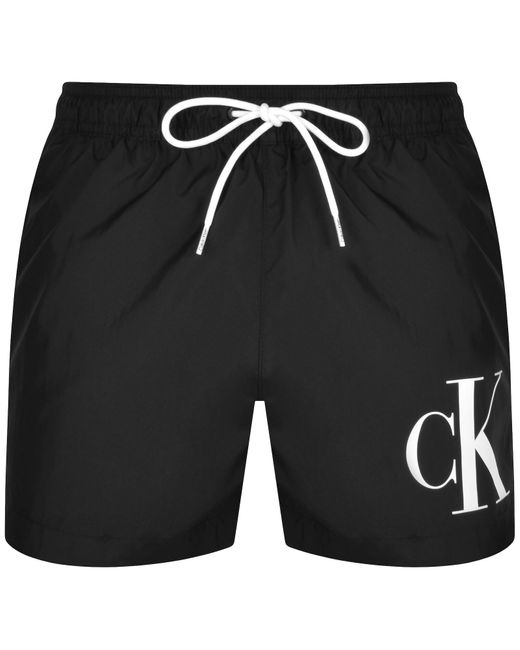 Calvin Klein Black Logo Swim Shorts for men