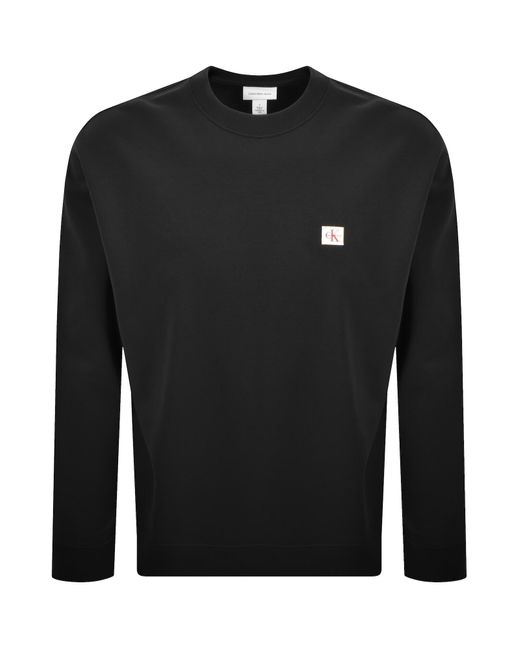 Calvin Klein Black Jeans Terry Sweatshirt for men