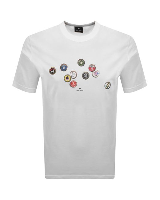 Paul Smith Gray Bottle Tops T Shirt for men