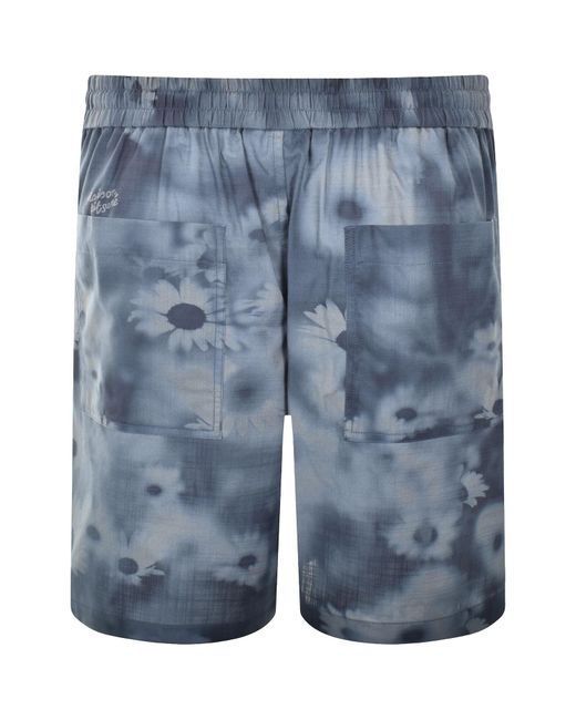 Maison Kitsuné Blue Logo Shorts for men