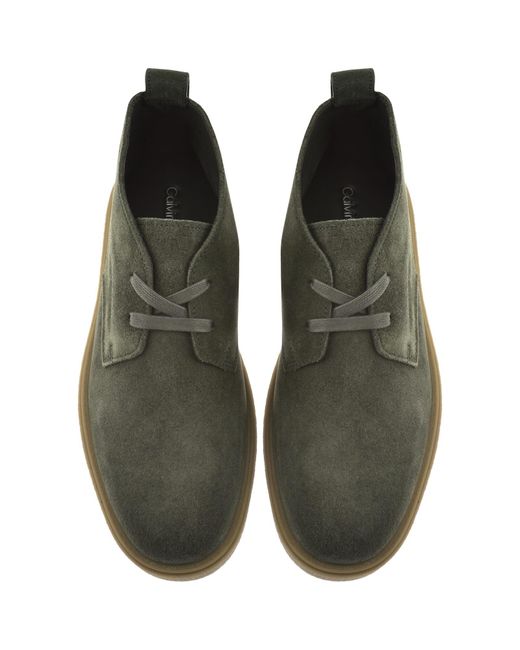 Calvin Klein Green Desert Boots for men