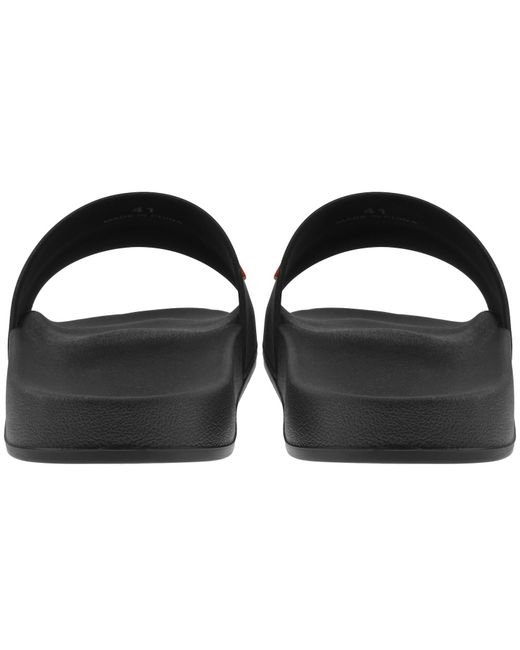 DSquared² Black Logo Sliders for men