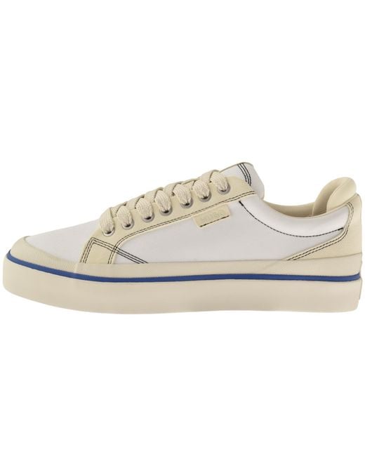 HUGO White Low Top Tennis Trainers for men
