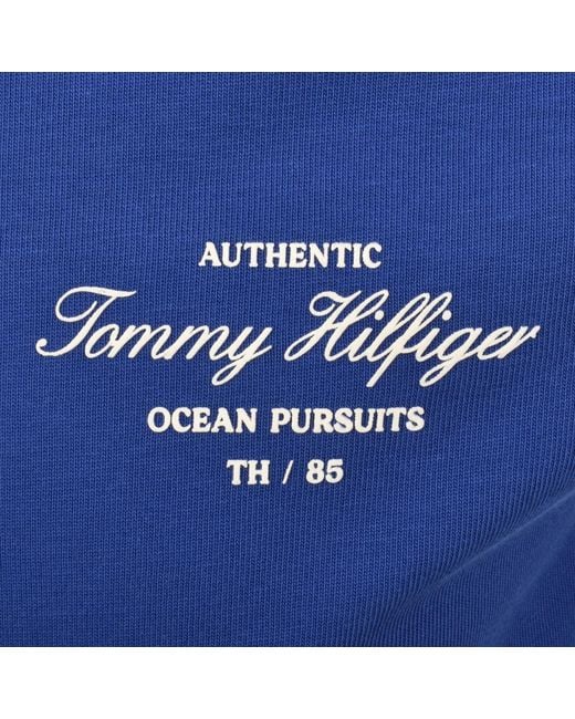 Tommy Hilfiger Blue Logo Polo T Shirt for men