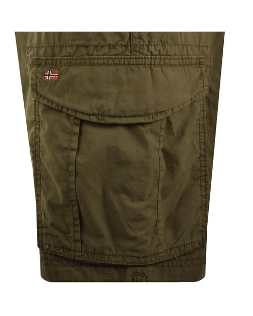 Napapijri Green Noto 2.0 Cargo Shorts for men