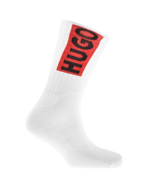 HUGO Red Multi Colour 3 Pack Logo Socks for men