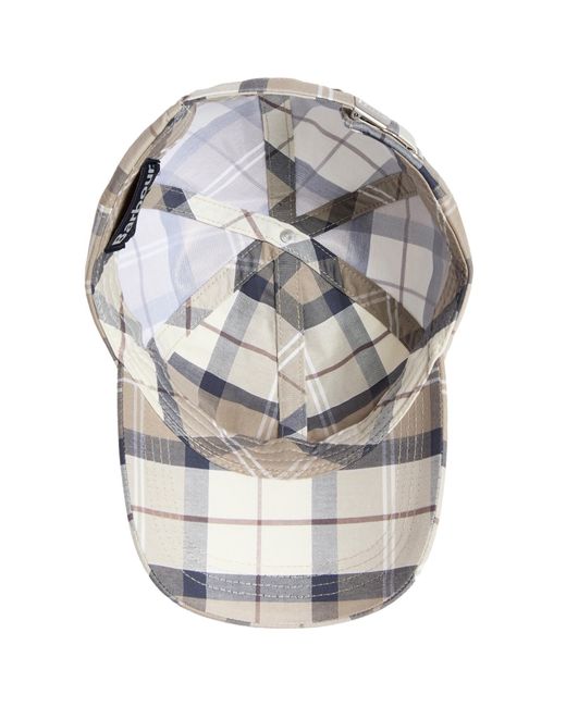 Barbour Gray Tartan Sports Cap for men