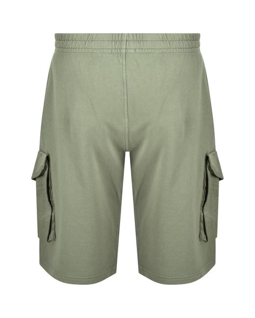 C P Company Green Cp Company Cotton Cargo Shorts for men