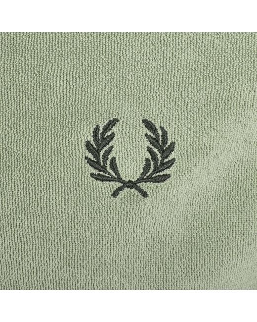 Fred Perry Green Open Collar T Shirt for men