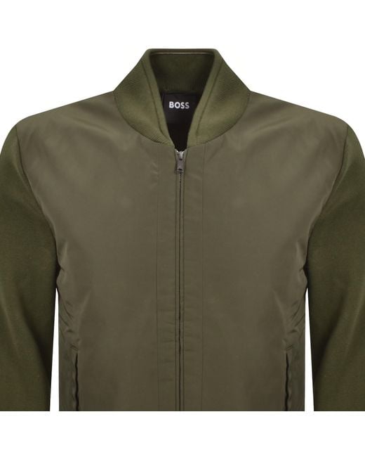 BOSS BUSINESS Green Boss Levaio Hybrid Jacket for men