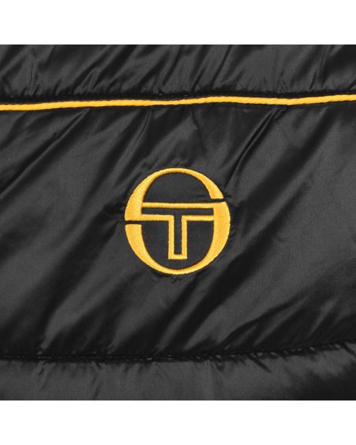Sergio Tacchini Black Padova Puffer Jacket for men