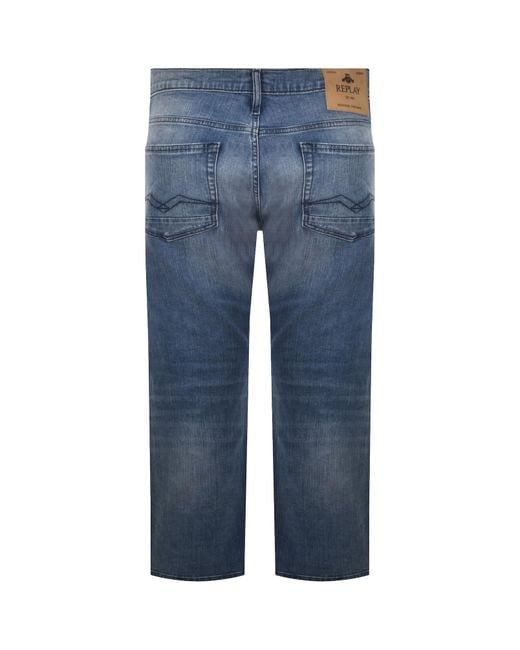 Replay Blue Aideen Straight Fit Jeans Medium for men