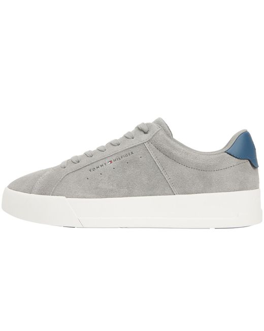 Tommy Hilfiger Gray Court Suede Trainers Universal for men