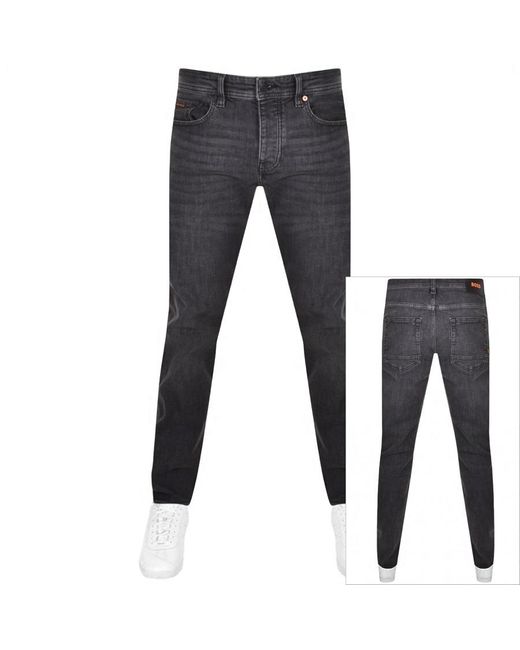 BOSS by HUGO BOSS Denim Boss Taber Jeans Black Wash in Grey (Gray) for Men  | Lyst