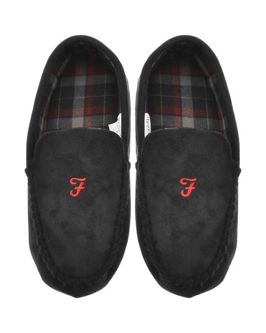 Farah Black Farah Nicken Mule Slippers for men
