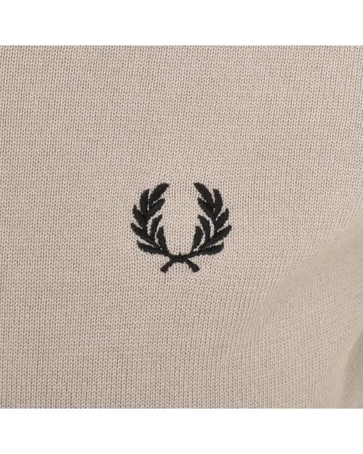 Fred Perry Natural Knitted Polo T Shirt for men