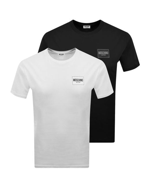 Moschino Black Active 2 Pack T Shirts for men