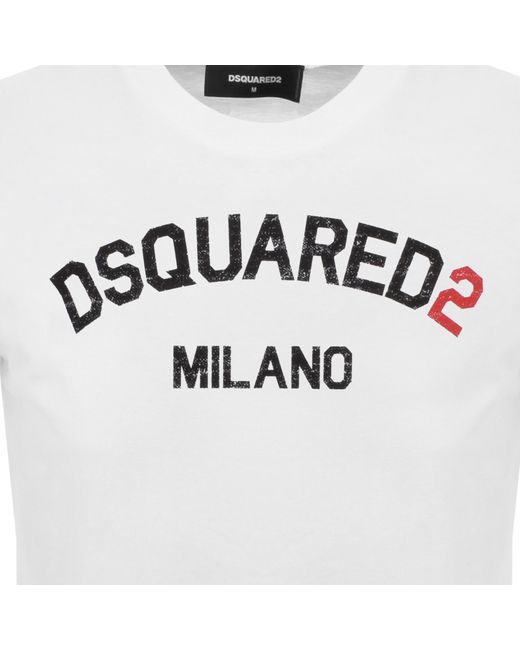DSquared² White Loose Fit T Shirt for men
