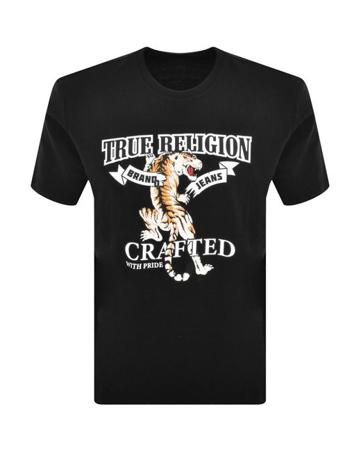 True Religion Black Jeans Tiger T Shirt for men