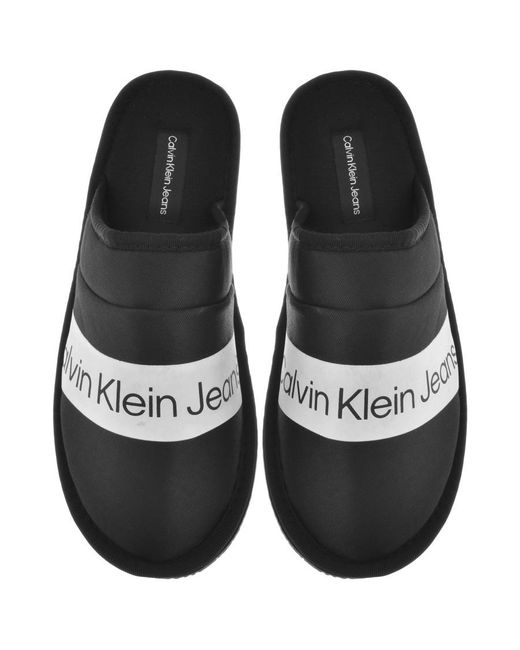 Calvin Klein Black Jeans Slippers for men