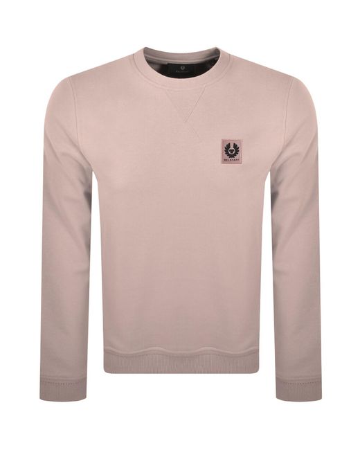 Belstaff Pink Logo Sweatshirt for men