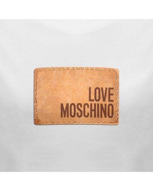 Moschino White Graphic T Shirt for men