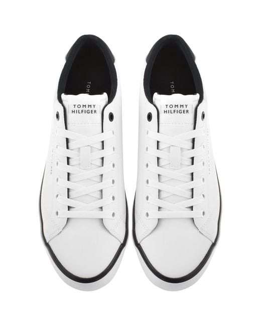 Tommy Hilfiger White Core Leather Trainers for men