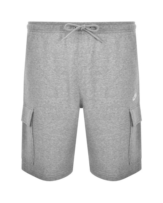 Nike Gray Club Logo Cargo Shorts for men