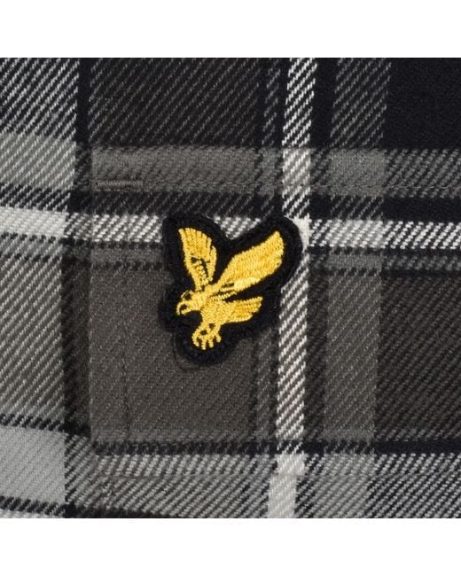 Lyle & Scott Black Brushed Check Shirt for men