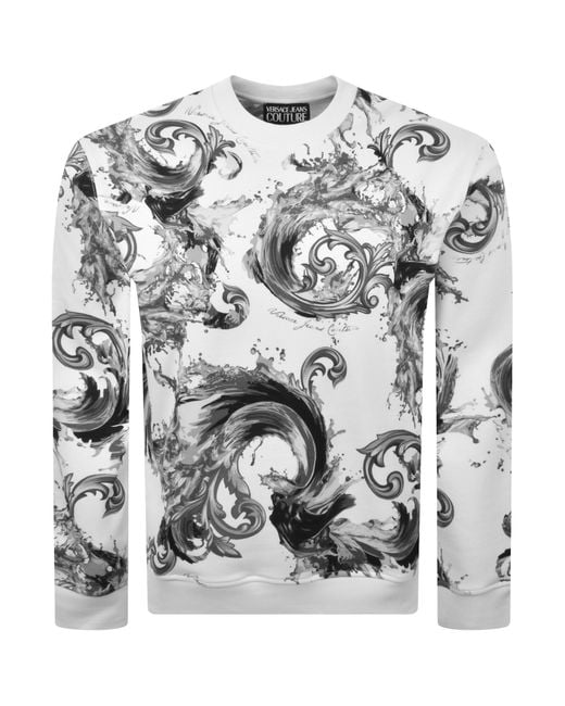 Versace Jeans Gray Couture Logo Sweatshirt for men