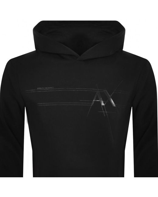 Armani Exchange Black Logo Hoodie for men