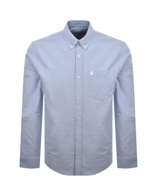 Carhartt Blue Long Sleeve Shirt for men