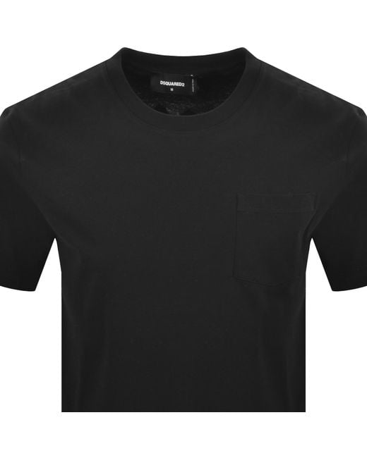 DSquared² Black Regular Fit T Shirt for men