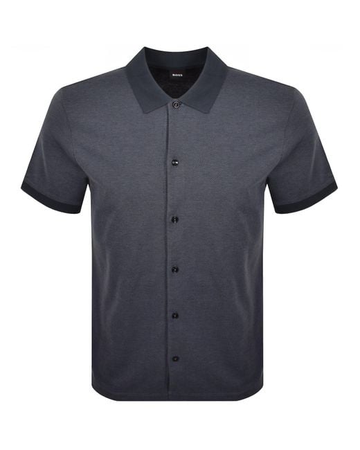 BOSS BUSINESS Blue Boss Powell 102 Polo T Shirt Dark for men