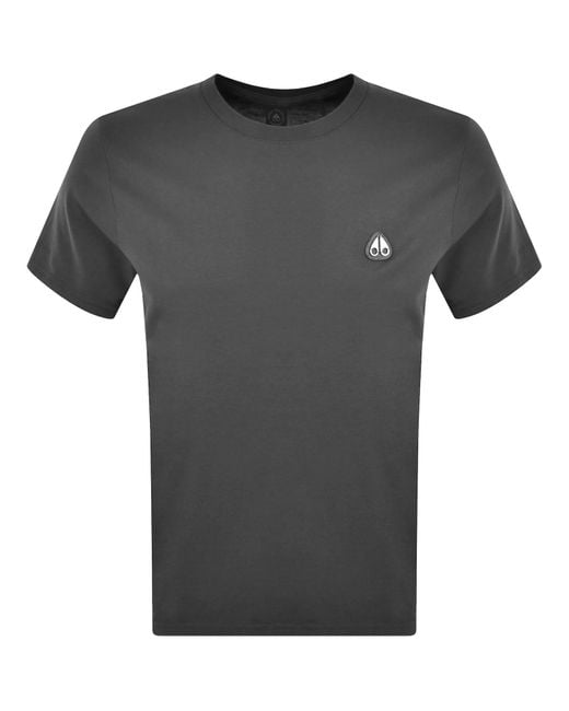 Moose Knuckles Gray Crescent T Shirt Cement for men